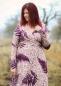 Preview: Baumwoll Jersey Marvelous Fern Lila Beige by Lycklig Design von Swafing